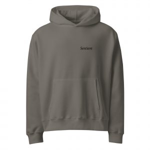 Oversized Hoodie Sentiero left black